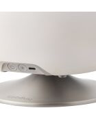Lampe Enceinte Bluetooth sans fil Atmos par Jacob Jensen Design argenté brossé - 21.5x21.5x35.4 cm