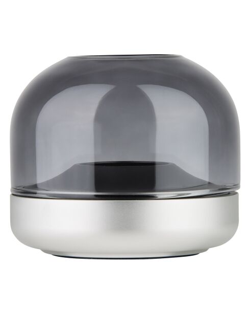 Bougeoir Glow 08  blanc argenté - D.9.4x8.1 cm