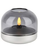 Bougeoir Glow 08  blanc argenté - D.9.4x8.1 cm