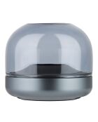 Bougeoir Glow 08  gris bleu - D.9.4x8.1 cm