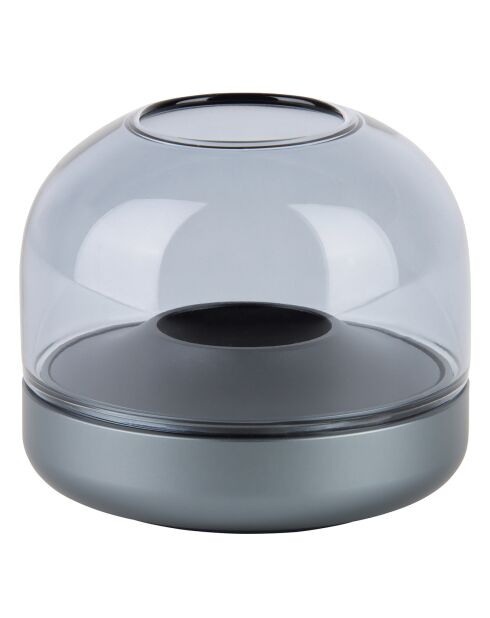 Bougeoir Glow 08  gris bleu - D.9.4x8.1 cm