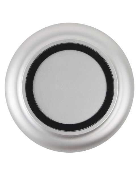 Bougeoir Glow 08  blanc argenté - D.9.4x8.1 cm
