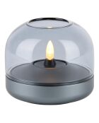 Bougeoir Glow 08  gris bleu - D.9.4x8.1 cm