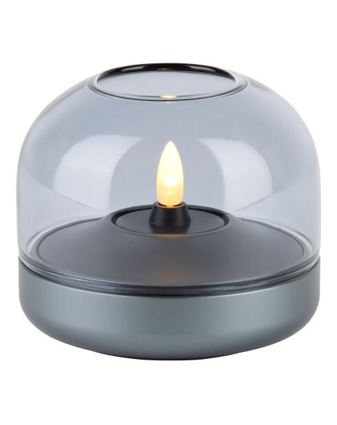 Bougeoir Glow 08  gris bleu - D.9.4x8.1 cm