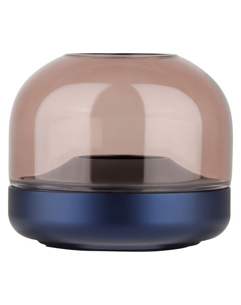 Bougeoir Glow 08  bleu foncé - D.9.4x8.1 cm