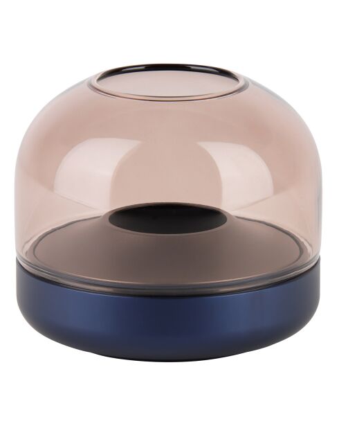 Portacandele Glow 08 blu scuro - D.9,4x8,1 cm