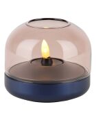 Bougeoir Glow 08  bleu foncé - D.9.4x8.1 cm
