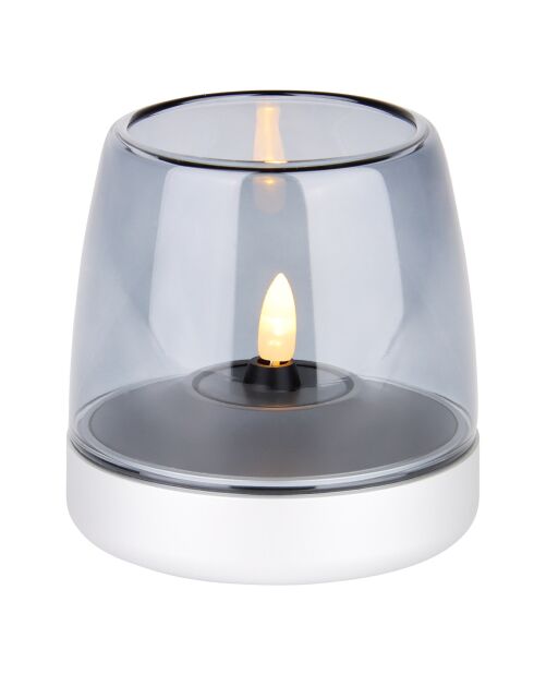 Bougeoir Glow 10 blanc argenté - D.9.4x9.3 cm