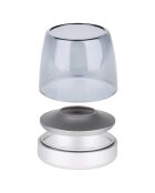 Bougeoir Glow 10 blanc argenté - D.9.4x9.3 cm