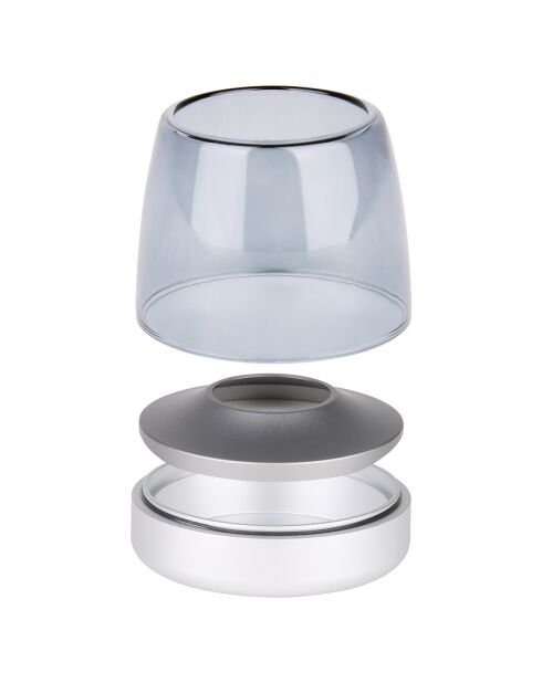 Bougeoir Glow 10 blanc argenté - D.9.4x9.3 cm