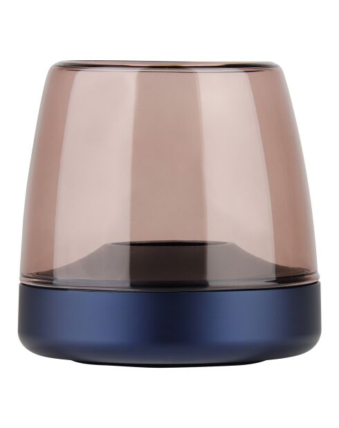 Portacandele Glow 10 blu scuro - D.9,4x9,3 cm