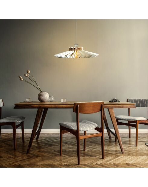 Suspension Daisy 160-T blanche - D.52x11x45 cm