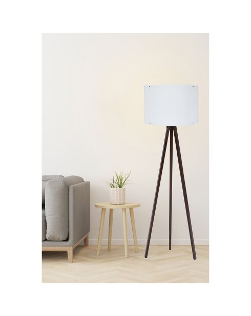 Lampada da terra 128 bianco/marrone chiaro - D.38x25 cm