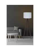 Lampada da terra 128 bianco/marrone chiaro - D.38x25 cm
