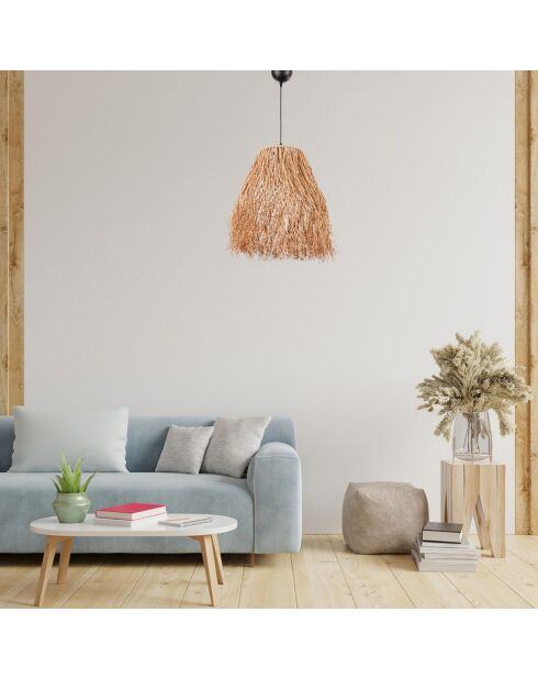 Natuurlijke suspensie met franjes - D.35x18x98 cm