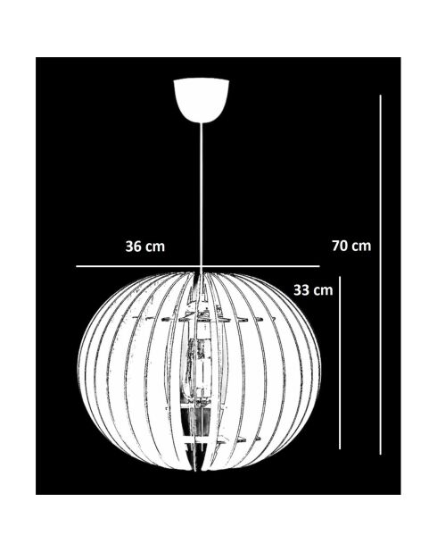 Suspension Sphere big blanche - 33x36 cm