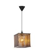 Suspension Structure cubique marron - 21x21x60 cm