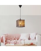 Suspension Structure cubique marron - 21x21x60 cm