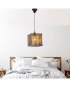 Suspension Structure cubique marron - 21x21x60 cm