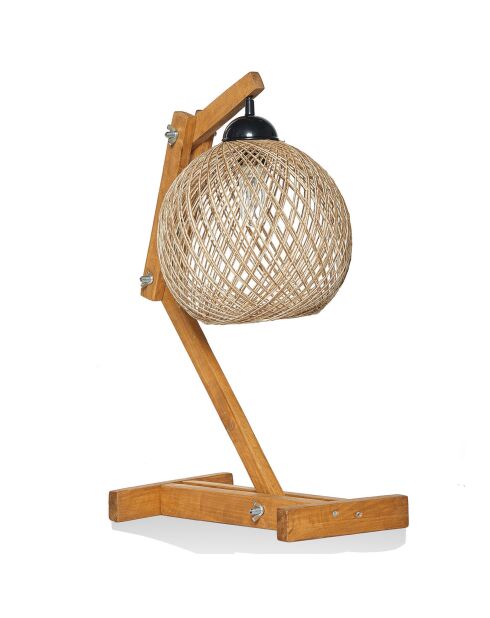 Lampada da tavolo Beehive ecru/marrone - D.24x22x50 cm