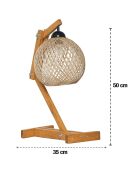 Lampada da tavolo Beehive ecru/marrone - D.24x22x50 cm