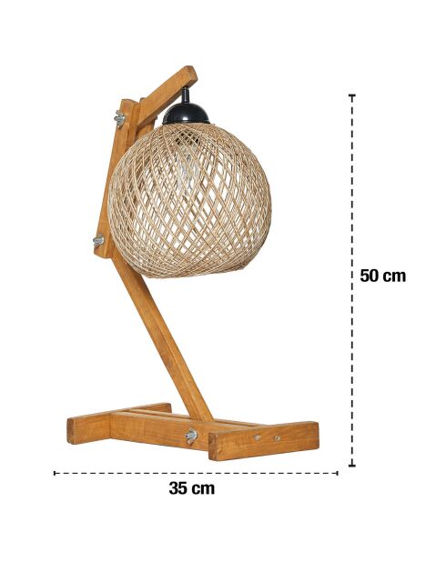 Lampada da tavolo Beehive ecru/marrone - D.24x22x50 cm