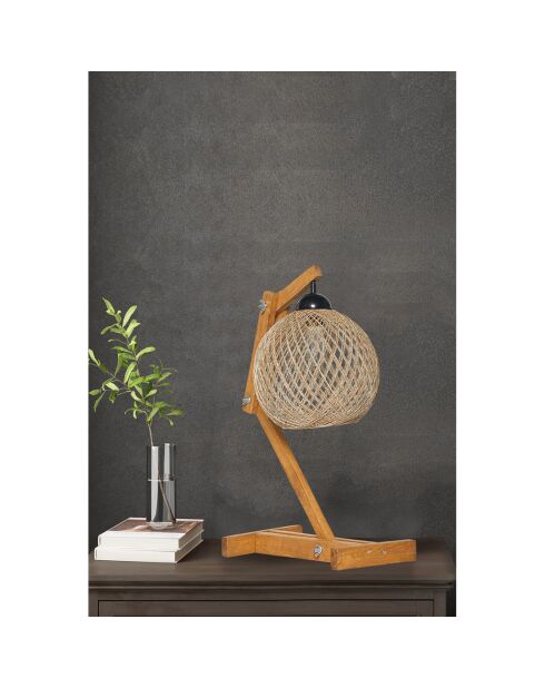 Lampada da tavolo Beehive ecru/marrone - D.24x22x50 cm