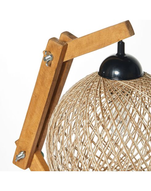 Lampada da tavolo Beehive ecru/marrone - D.24x22x50 cm