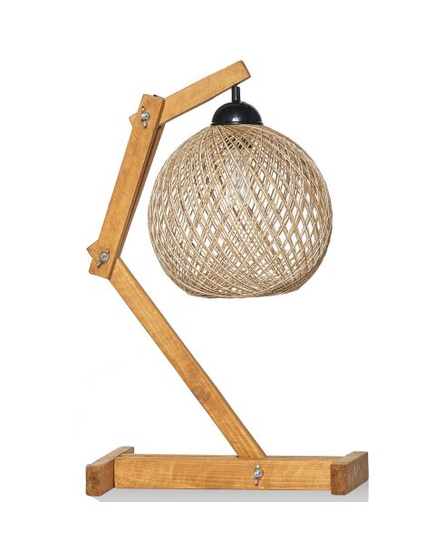 Lampada da tavolo Beehive ecru/marrone - D.24x22x50 cm