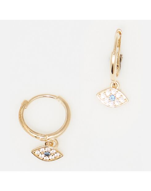 Boucle d'oreille unitaire Annabelle or jaune