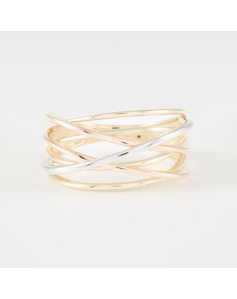 Anello tricolore in oro rosa