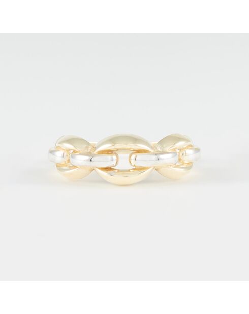 Bague Grain de Café or bicolore