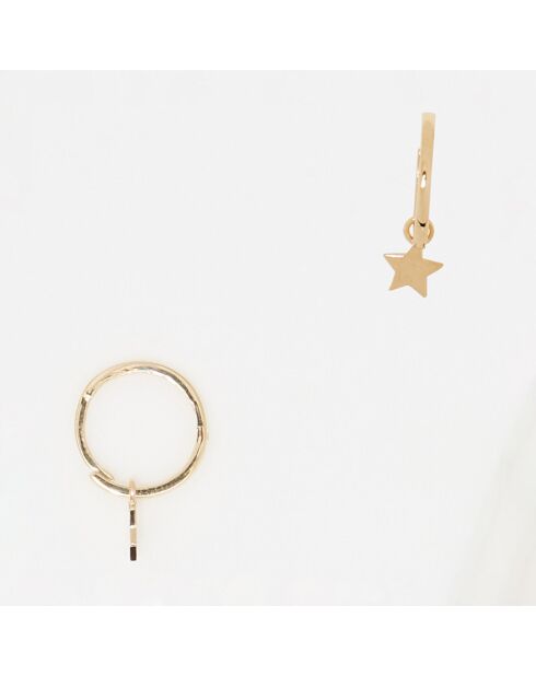 Boucle d'oreille unitaire Isis or jaune