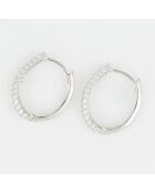 Boucles d'oreilles Taylor Zirconium or blanc