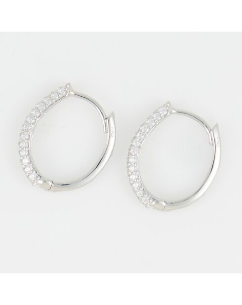 Boucles d'oreilles Taylor Zirconium or blanc