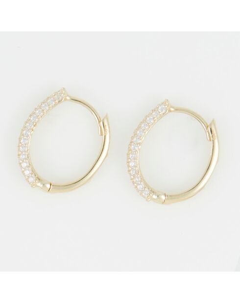 Boucles d'oreilles Taylor Zirconium or jaune