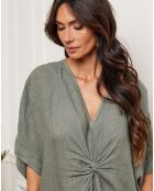 Robe 100% Lin Ambra kaki