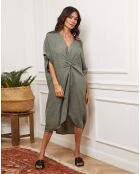 Robe 100% Lin Ambra kaki