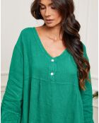 Robe 100% Lin Ameliz verte