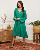 Robe 100% Lin Ameliz verte