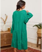 Robe 100% Lin Ameliz verte