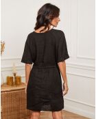 Robe 100% Lin Amerik noire