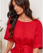 Robe 100% Lin Amerik rouge