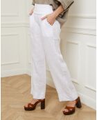 Pantalon 100% Lin Astrid blanc