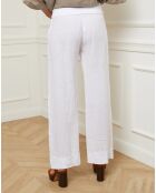 Pantalon 100% Lin Astrid blanc