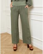 Pantalon 100% Lin Astrid kaki