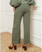 Pantalon 100% Lin Astrid kaki