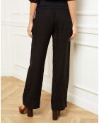 Pantalon 100% Lin Astrid noir