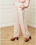 Pantalon 100% Lin Astrid rose