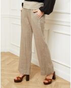 Pantalon 100% Lin Astrid taupe